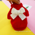 Wholesale Fashion Thick Acrylic Bow Sweater Pet Clothes